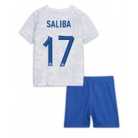 Francúzsko William Saliba #17 Vonkajší Detský futbalový dres MS 2022 Krátky Rukáv (+ trenírky)